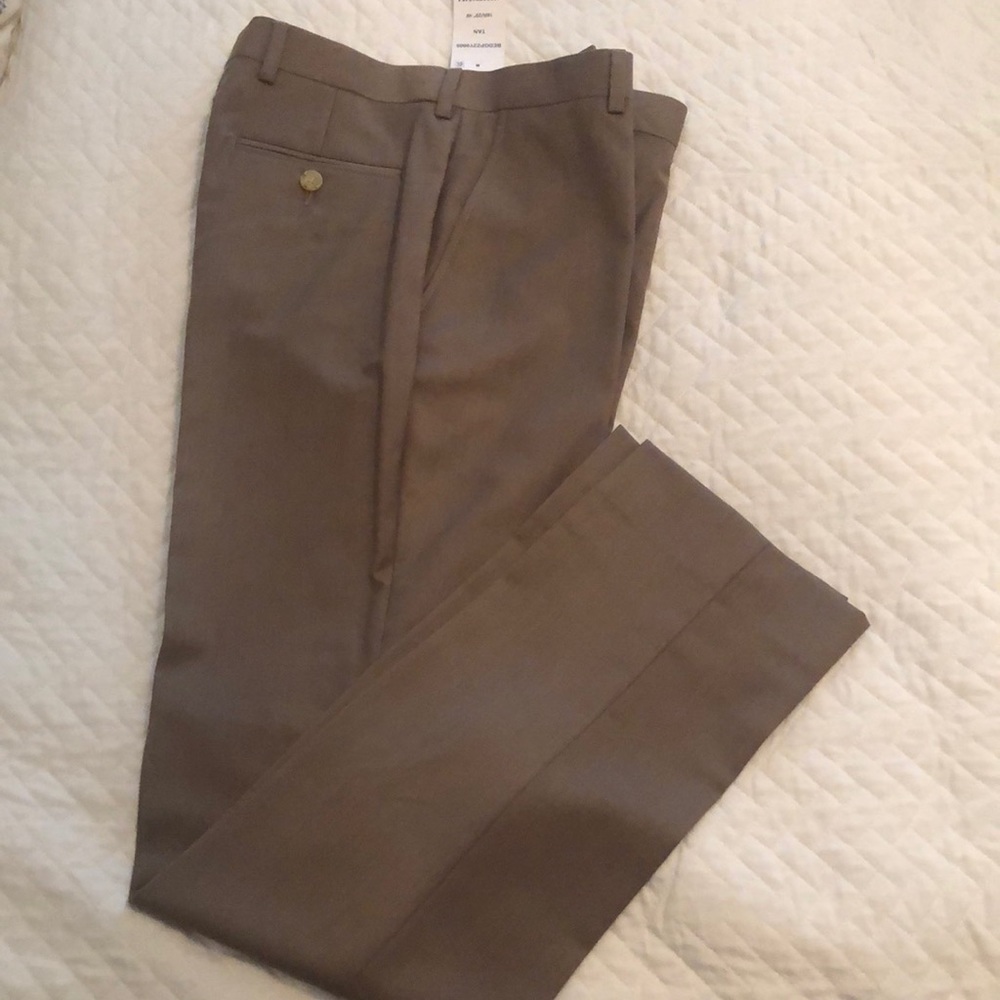 Lauren Ralph Lauren Boys tan suit pants 18R/29” W NWT